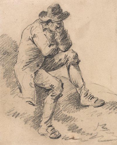 Muž sedící na bance od George Morland