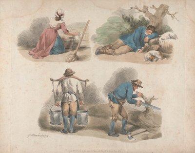 Sada pěti: Studie dělníků od George Morland