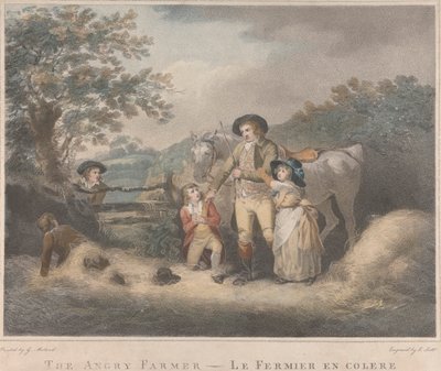 Sada čtyř: The Angry Farmer od George Morland