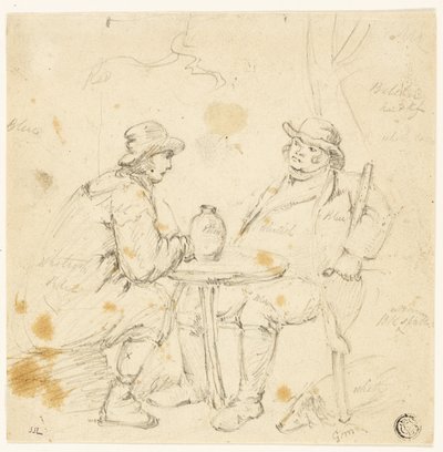 Dva muži u stolu od George Morland