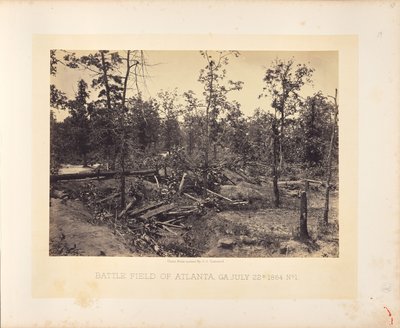 Bitevní pole u Atlanty, Georgia, 22. července 1864, č. 1 od George N. Barnard