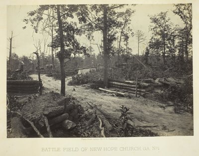Kostel Battle Field of New Hope, GA, č. 1, 1866. od George N. Barnard