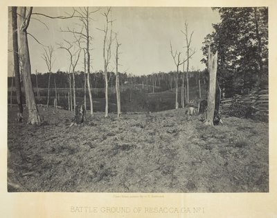 Battle Ground of Resacca, GA, č. 1, 1866. od George N. Barnard