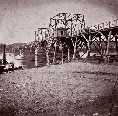 Most přes řeku Tennessee v Chattanooga, ca. 1864. od George N. Barnard