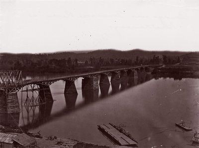 Most přes řeku Tennessee v Chattanooga, ca. 1864. od George N. Barnard