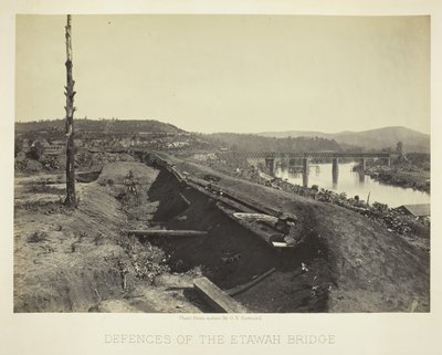Obrana mostu Etawah, 1866. od George N. Barnard