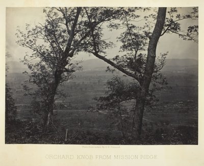 Orchard Knob z Mission Ridge, 186466. od George N. Barnard