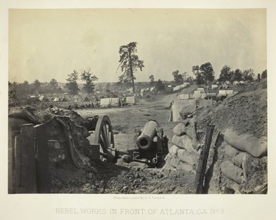 Rebel Works in Front of Atlanta, GA, č. 3, 1864. od George N. Barnard