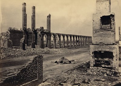 Ruiny železničního depa, Charleston, Jižní Karolína od George N. Barnard