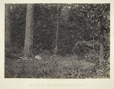 Scéna smrti generála McPhersona, 186466. od George N. Barnard