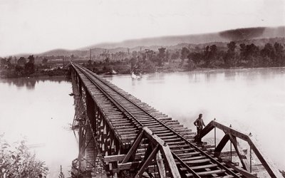Řeka Tennessee v Bridgeportu, ca. 1864. od George N. Barnard