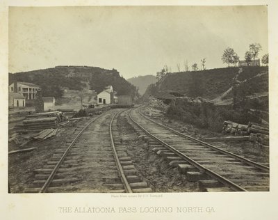 Průsmyk Allatoona, pohled na sever, GA od George N. Barnard