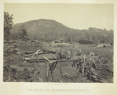 Přední část hory Kenesaw Mountain, GA od George N. Barnard