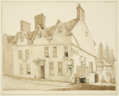 Roh Pipe Lane a Frogmore Street (tužka a akvarel na papíře) od George Orleans Delamotte