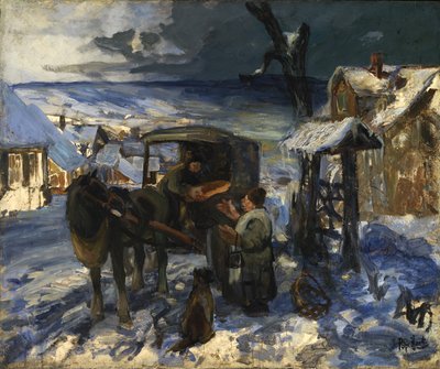 Vesnická scéna, konec 19.-začátek 20. století. od George Overbury Hart