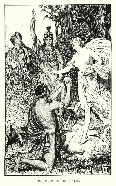 Odyssey: The Judgment of Paris (rytina) od George Percy Jacomb Hood