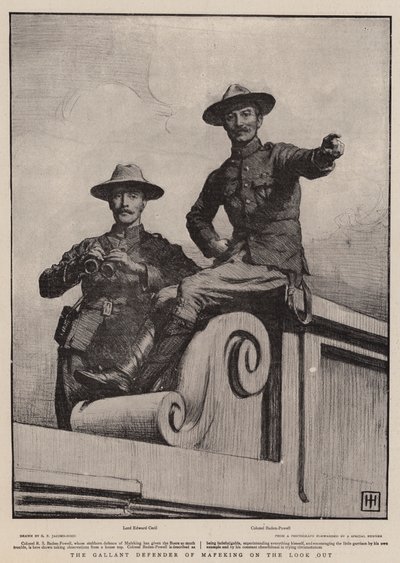Galantní obránce Mafekingu na stráži od George Percy Jacomb Hood