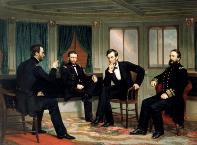 The Peacemakers , hospoda. 1868 (barevné lito) od George Peter Alexander (after) Healy