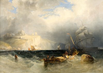 Francouzské rybářské lodě ve větrné bouři z Doveru od George Philip Reinagle