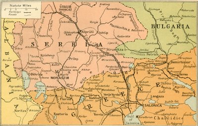 Mapa Salonica Front, 1919. od George Philip and Son Ltd
