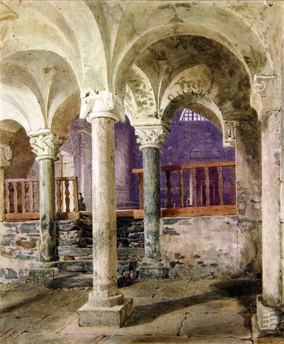 Krypta svatého Nicolase Giornica, Kanton Ticino, Švýcarsko od George Price Boyce