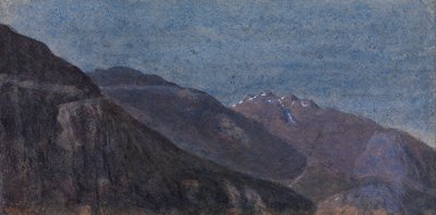 Údolí Ticino z Giornico (akvarel) od George Price Boyce