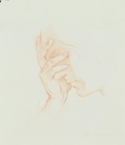 Studie hlavy ženy, kolem roku 1835 (červená křída na papíře) od George Richmond