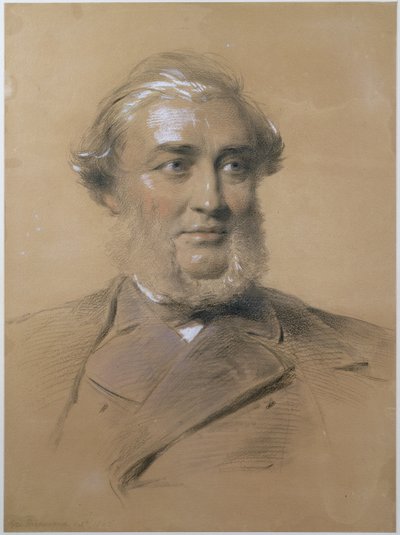 Henry Bence Jones, 1865 (uhlí a křída na papíře) od George Richmond