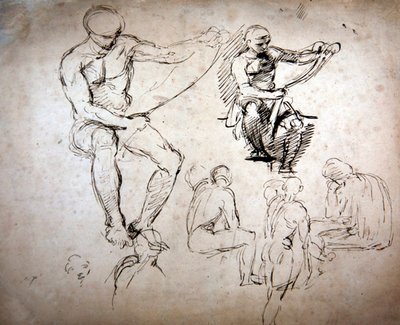 Nahí muži - studie pro Antiky od George Richmond