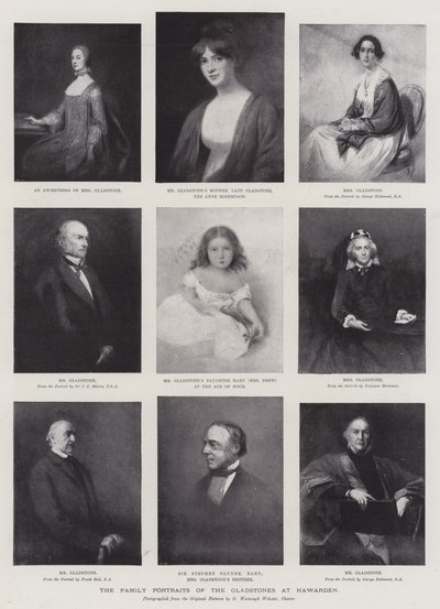 Rodinné portréty Gladstoneových v Hawardenu od George Richmond