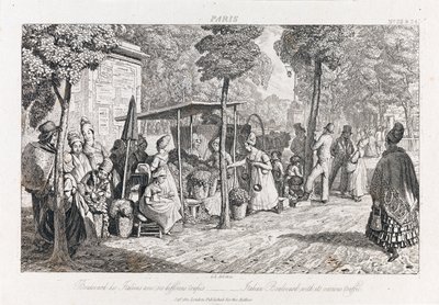 Boulevard Des Italiens, kolem roku 1821 (lept) od George Robert Lewis