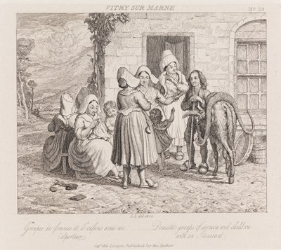 Putující, Vitry Sur Marne, kolem roku 1821 (lept) od George Robert Lewis