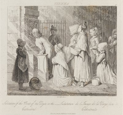 Saluting Virgin, Vídeň, kolem roku 1821 (lept) od George Robert Lewis