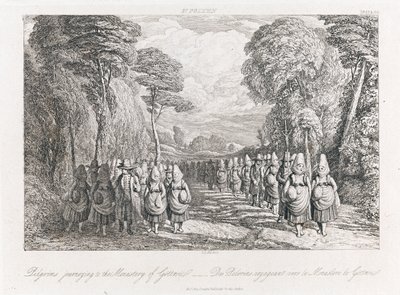 St. Polten - Pilgrims, cca 1821 (lept) od George Robert Lewis