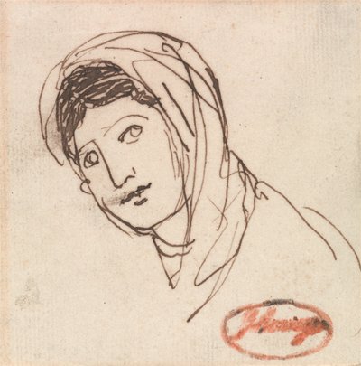 Ženská hlava od George Romney