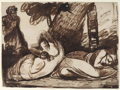Cimon a Ifigenie: Scéna z Boccacciova Dekameronu od George Romney