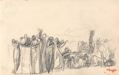 Studie kompozice postavy od George Romney