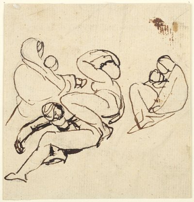 Studie postav trpících žen a dětí od George Romney