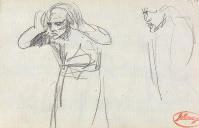 Postava s rukama u uší od George Romney