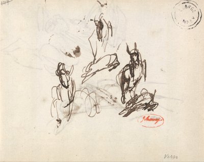 Skotačící koza: tři skici od George Romney