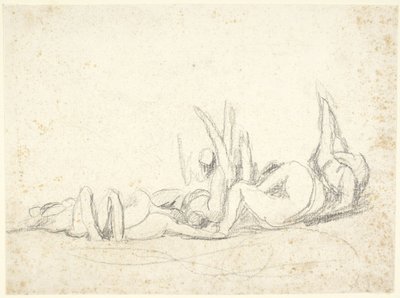 Skupina trpících postav na zemi  (studie k Howardově návštěvě věznic) od George Romney