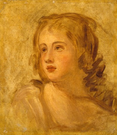 Hlava ženy, kolem 1782-86 od George Romney