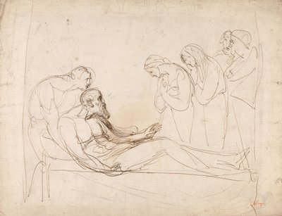 Král Lear probuzený Cordelií od George Romney