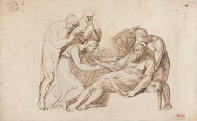 Král Lear probuzený Cordelií od George Romney