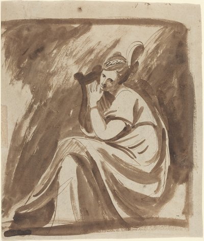 Lady Hamiltonová hrající na lyru od George Romney