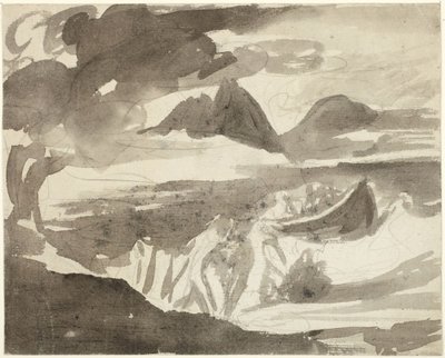 Laponské čarodějnice vyvolávají bouři od George Romney