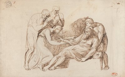 Lear probuzený Cordelií od George Romney