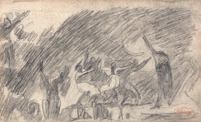 MacBeth v jeskyni čarodějnic: Druhá návštěva od George Romney