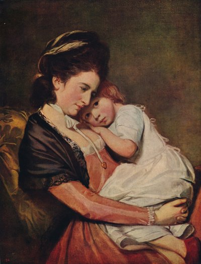 Paní Johnstone a její syn, 1775-1780, c1915 od George Romney