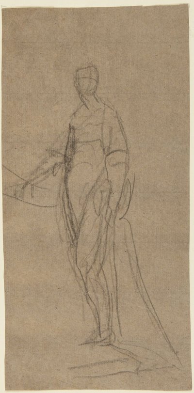 Portrétní studie stojící ženy od George Romney